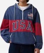 Milano Cortina Team USA 2026 Oversized Anorak Navy Jacket