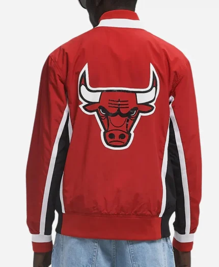 Mitchell & Ness Bulls 1996-97 Warmup Red Jacket