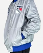 Mitchell & Ness New York Rangers OG 2.0 Varsity Satin Jacket Silver