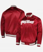 Mitchell & Ness Philadelphia Phillies Burgurdy Raglan Full-Snap Jacket