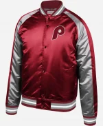 Mitchell & Ness Phillies Colorblocked Satin Raglan Jacket