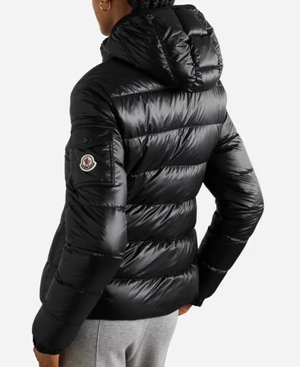 Moncler Gles Short Black Down Puffer Hooded Jacket