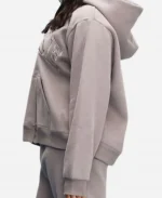 Monochrome Varsity Hoodie in Grey