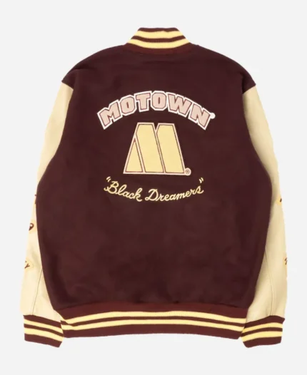 Motown Records Burgundy Varsity Jacket