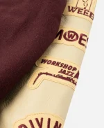 Motown Records Burgundy Wool Varsity Jacket