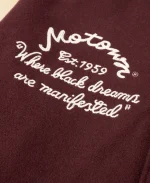 Motown Records Burgundy Wool Varsity Jacket - For Sale