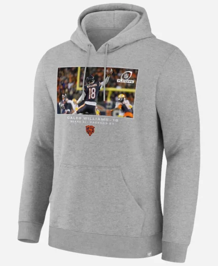 NFL Chicago Bears Caleb Williams Flash Features Wild Card Gray Hoodie