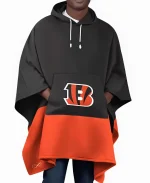 NFL Cincinnati Bengals Color Blocked Poncho