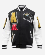 NFL Jacksonville Jaguars Mashup Rib Black & White Varsity Jacket