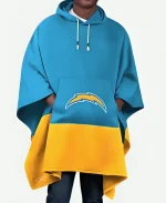 NFL Los Angeles Chargers Color Blocked Hooded Poncho