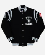 NFL Raiders Tailback Black Varsity Jacket