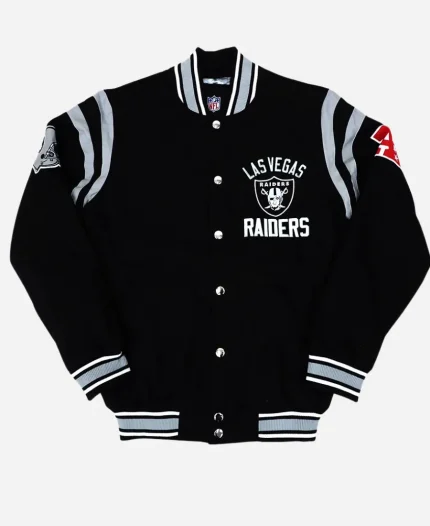 NFL Raiders Tailback Black Varsity Jacket