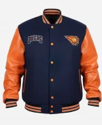 NHL Edmonton Oilers Orange & Blue Varsity Jacket