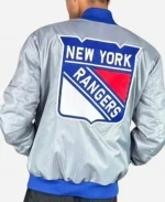 NY Rangers Team OG 2.0 Silver Satin Jacket