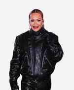 NYC Rita Ora Black Leather Jacket