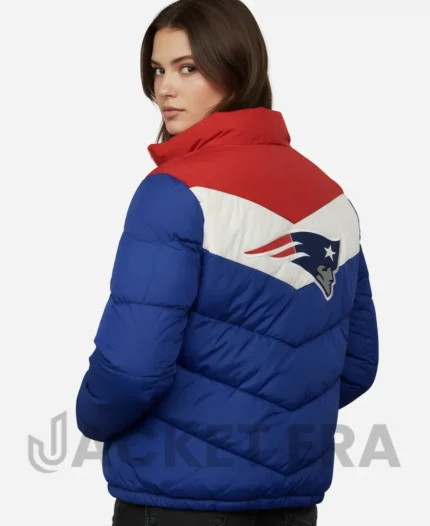 New England Patriots Multi-Color Puffer Jacket