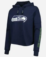 New Era Seattle Seahawks College Navy Sleeve Hoodie