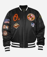New Era x Alpha Baltimore Orioles MA-1 Black Bomber Jacket