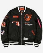 New Era x Alpha Baltimore Orioles MA-1 Black Bomber Jacket