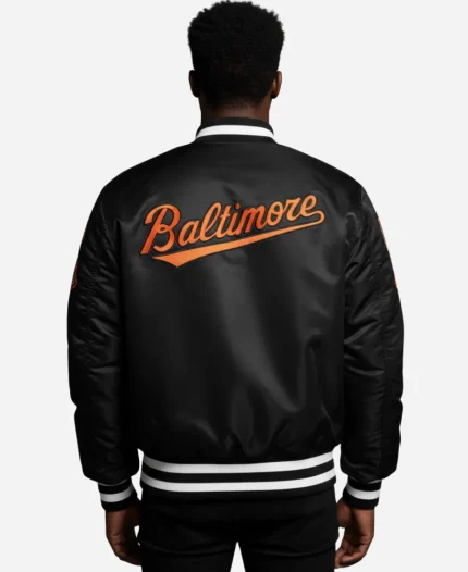 New Era x Alpha Baltimore Orioles MA-1 Black Jacket