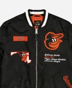 New Era x Alpha Industries Baltimore Orioles MA-1 Black Bomber Jacket