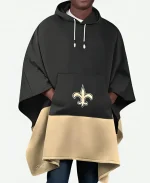 New Orleans Saints NFL Color Blocked Poncho