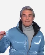 New Year's Eve Andy Cohen Blue Down Puffer Jacket