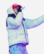 New Year’s Eve Bailey Zimmerman White Puffer Jacket