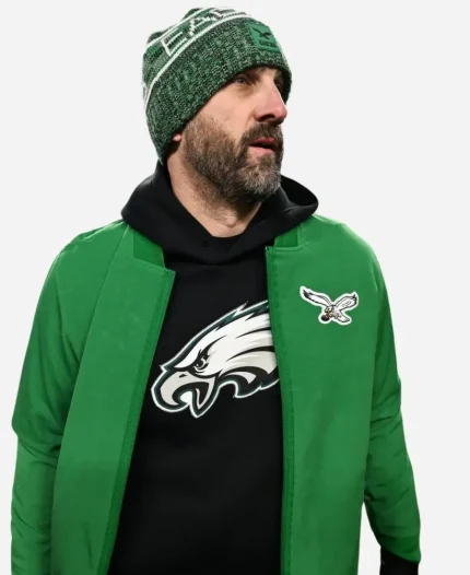 Nick Sirianni Eagles Kelly Green Bomber Jacket