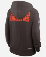 Nike Cleveland Browns Sideline Standard Issue Initial Home Dri-FIT Brown Hoodie