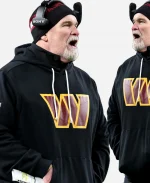Nike Dan Quinn Washington Commanders Coach 2026 Sideline Pullover Black Fleece Hoodie