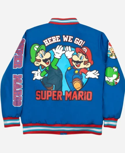 Nintendo Super Mario Varsity Bomber Jacket