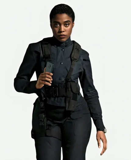 Nomi No Time to Die Lashana Lynch  Black Cotton Vest
