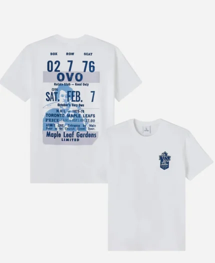 OVO x Darryl Sittler Maple Leafs White T–Shirt