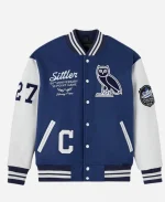 OVO x Darryl Sittler Toronto Maple Leafs Blue Varsity Jacket