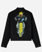 OVO x Marvel Ghost Rider Black Denim Moto Jacket