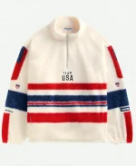 Off Season Team USA 2026 Cream Quarter-Zip Sherpa Sweatshirt