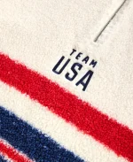 Off Season Team USA Cream Quarter-Zip Sherpa Sweatshirt