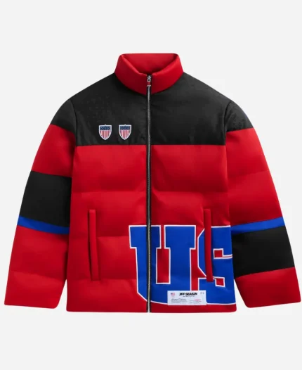 Off Season Team USA Puffer Jacket in Red