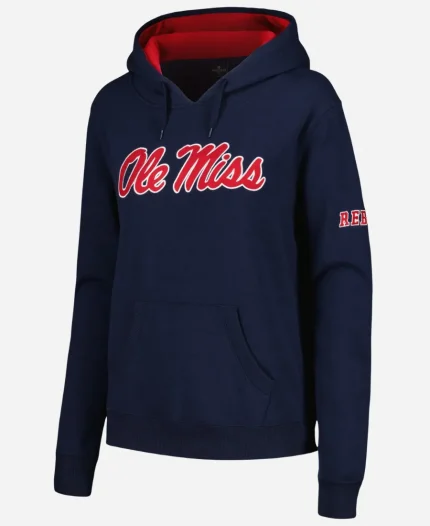Ole Miss Youth Stadium Athletic Rebels Navy Blue Hoodie