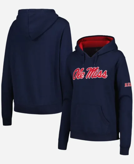 Ole Miss Youth Stadium Athletic Rebels Navy Hoodie