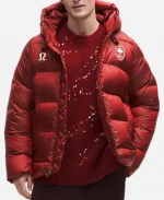 Olympics 2026 Team USA Canada Red Puffer Jacket