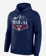 Olympics Team USA 2026 Winter Diamond Navy Blue Hoodie