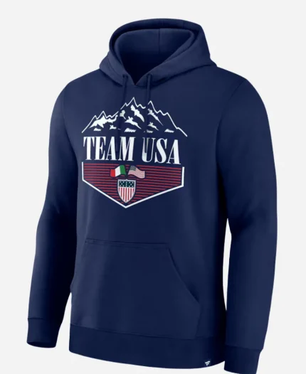 Olympics Team USA 2026 Winter Diamond Navy Blue Hoodie