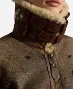 Olympics Team USA Brown Shearling Jacket