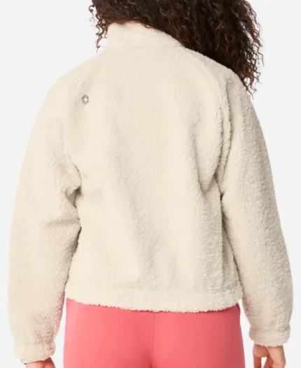 On-Shift Beige Fleece Bomber Jacket