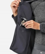 On-Shift Sweater Heather Dark Charcoal Jacket By Wear FIGS