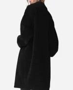 Oversized Black Sherpa Trench Coat