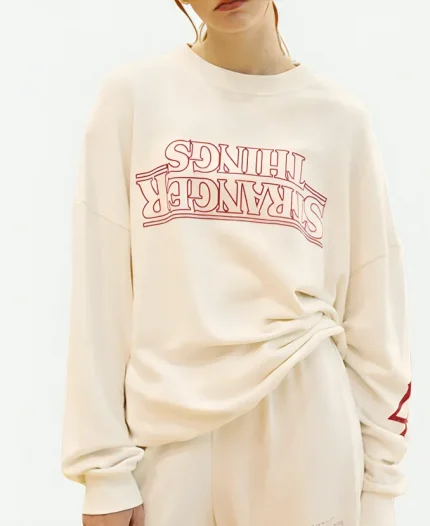 PacSun x Stranger Things Upside Down White Sweatshirt
