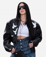 Paris Fashion Week 2026 Camilla Araujo Leather Jacket - Black